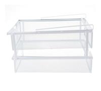 Folpus Sotto Ripiano Cassetto Appeso Scaffalatura Aggiuntiva Cestino Porta Tutto in Filo di Metallo con Scorrimento Adatto per Mobili Da Cucina E Sc, Bianco