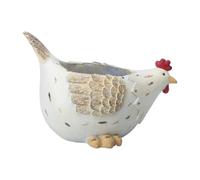 Folpus Statua di Pollo, portavaso a Forma di, Statuetta in Resina, Contenitore per Piante da Ufficio, Vaso in Miniatura per Il Ringraziamento e