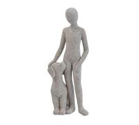 Folpus Statuetta in Resina con Figura Figura Antropomorfa Cane Figurina Decorativa con Base Stabile Compatta Oggetto Decorativo per Ufficio, Arenaria, By25091