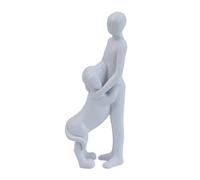 Folpus Statuetta in Resina con Figura Figura Antropomorfa Cane Figurina Decorativa con Base Stabile Compatta Oggetto Decorativo per Ufficio, Bianco, Standb By25092