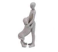 Folpus Statuetta in Resina con Figura Figura Antropomorfa Cane Figurina Decorativa con Base Stabile Compatta Oggetto Decorativo per Ufficio, Arenaria, Standb By25092