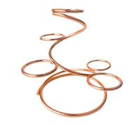Folpus Supporto Sfera Cristallo Portasfere Metallo Da Scrivania Base Espositore Pietre Varie Supporto Figurina per Tavolo Struttura Solida Metallo Adatto a U, Oro rosa