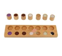 Folpus Tavola Sensoriale per Bambini Gioco Didattico Tattile Pannello con Texture Diverse Abbinamento in Legno di Faggio con Cilindri Adatta a Asilo Nido Casa Spazio Terapia