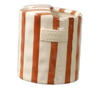 Folpus Tazza Caffè in Ceramica 300ml Creativa Strisce Dipinte a Mano Porta Mescolatore Unica Multiuso Adatta per Cucina Pausa Caffè Regalo Decorazione Casa, Marrone