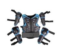 Folpus Tuta Protettiva per per Bambini, Set di Protezione per la Guida, Ginocchiere e gomitiere Traspiranti per Bambini, Ideali per attività in, Blu