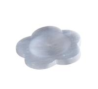 Folpus Vassoio portaoggetti per gioielli in selenite, centrotavola minimalista, decorazione da tavolo, vassoio portaoggetti, ciotola per la pulizia, 14 Cm