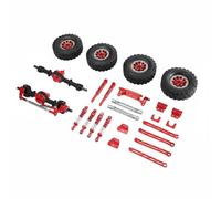 Folpus Veicolo Giocattolo Bambini Kit Auto Modellismo RC Componenti Metallo Funzione Ammortizzatori Telaio Migliorato Adatto a Scenari Educativi Uso Domestico Attività Ricreative Collezionismo, Red