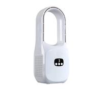 Folpus Ventilatore da Scrivania Senza Pale Ventola da Tavolo Mini Ventilatore Portatile Raffrescatore con Display Digitale in Materiale con Alimentazione USB Adatto per Scrivania