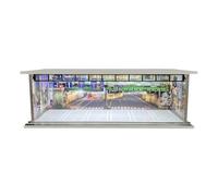 Folpus Vetrina espositiva per Modelli di Auto in 1/64, parcheggio, Disposizione degli spazi di parcheggio, Decorazioni per la casa, Sfondo, Garage, Style B