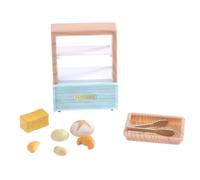Folpus Vetrina Pasticceria in Miniatura Espositore Armadietto Contatore Scaffale con Finestra Frontale Chiara in Plastica con Vassoio Metallico E Panini