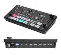 FoMaKo 4K Mixer Switcher Video Live Streaming a 5 Canali, Ingresso 4K 60FPS, Uscita 1080p 60FPS, Supporto per Controllo PTZ, HDMI Video Switcher, M1