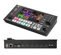 FoMaKo 4K Video Mixer Switcher, Schermo LCD FHD da 5,5 Pollici, Mixer Switch Live Streaming a 5 Canali, Ingresso 4K 60FPS, Uscita 1080p 60FPS, Supporto per Controllo PTZ, HDMI Video Switcher, M3