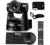 FoMaKo NDI Telecamera PTZ Set di 20x zoom 1080@60 con 3G-SDI/HDMI/IP PoE, per YouTube OBS Streaming (1x NDI PTZ Camera KN20A Pro & 1 x controller IP PTZ KC608 Pro) - BN201