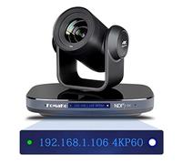 FoMaKo PTZ Camera 4K 60FPS Zoom ottico 20X, Tracciamento AI Telecamera PTZ NDI, USB3.0 3G-SDI HDMI IP Streaming Live Telecamera 4K HDR per Chiesa Conferenza Studio Eventi, K820N