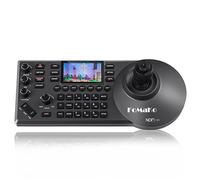 FoMaKo PTZ Controller NDI IP PoE Tastiera con 3" schermo LCD Anteprima, Controller Joystick 4D Telecamera NDI per Live Streaming (licenza NDI inclusa) (KC608 Pro)
