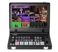 FoMaKo Switch Mixer Video 4K SDI, 10,1 Pollici LCD FHD Schermo con Custodia, 5 canali HDMI Live Streaming Switcher, Ingresso 4K 60FPS, Uscita 1080p 60FPS, HDMI SDI Video Switcher, M6