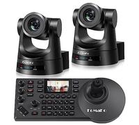 FoMaKo Telecamera PTZ 30X Bundle HDMI 3G-SDI IP PoE HDMI PTZ Camera per culto in chiesa (2 pezzi) PTZ Controller PoE IP PTZ Camera Controller Tastiera (PTZ Bundle FMK30SDIx2+KC608)