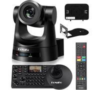 FoMaKo Telecamera PTZ Set di 20x Zoom HDMI PTZ Camera 1080@60 con 3G-SDI/HDMI/IP PoE, AI Tracciamento, per YouTube OBS Live Streaming (1 Videocamera SDI PTZ e 1 controller IP PTZ) - BH201