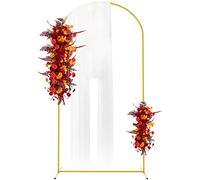 Fomcet Arco di nozze in metallo dorato da 1,8 m con telaio ad arco per cerimonie, feste di compleanno, laurea, baby shower, anniversario, decorazione