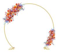 Fomcet Supporto rotondo in metallo dorato per arco nuziale, 2,5 m, per matrimoni, compleanni, anniversari, cerimonie di San Valentino