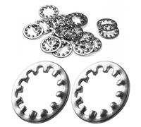 FOMGIIN 30 Pezzi M4 x 8mm Rondelle di Fissaggio con Dente Interno, Rondelle Seghettate in Acciaio Inossidabile 304, Rondella Interne di Bloccaggio Denti a Stella, Rondella di Sicurezza