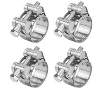 Fomiata 4 fascette stringitubo a T in acciaio inox 201, gamma di morsetti 29-31 mm, larghezza del cinturino 20 mm (29-31 mm, 4 pezzi)