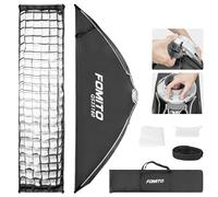 FOMITO Softbox rettangolare con striscia a sgancio rapido, 35 x 160 cm, con supporto Bowens e griglia per fascio di luce, illuminazione per studio fotografico