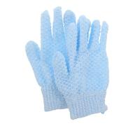 FOMIYES 1 Coppia guanti da lavaggio guanti da bagno per la doccia esfoliante guanti scrub per la doccia scrubber per guanti da bagno guanti spa guanto esfoliante doccia nylon Sky-Blue