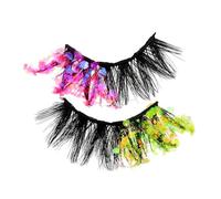 FOMIYES 1 Paio Di Ciglia Finte Con Paillettes Colorate Extension Classiche Per Ciglia Extension Per Ciglia Da Donna Glitter Ciglia Finte Da Donna Extension Per Ciglia Ciglia A