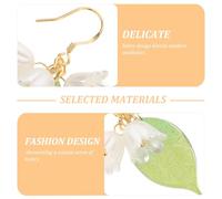 FOMIYES 1 paio di orecchini a gancio Lily - orecchini pendenti a forma di fiore - gioielli con nappa lunga a petalo per ragazze, donne, spose, matrimoni