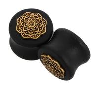 FOMIYES 1 Paio Espansione dei funghi ossei Accessori della paura espansori auricolari tappi per le orecchie in legno Expander per traversa spine calibri Di legno Coffee
