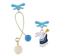 FOMIYES 1 Paio orecchini asimmetrici delicato penzolante Carino Gocciolare di moda drop earrings orecchino pendente coniglietto orecchini pendenti coniglio orecchini divertenti lega