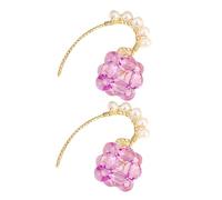 FOMIYES 1 Paio Orecchini di perle Orecchini di Natale Orecchini d'oro orecchini pendenti con perle orecchino di perla orecchino per donna orecchini squisiti lega rosa