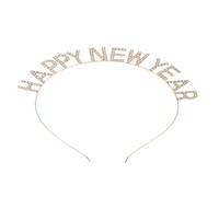 FOMIYES 1 Pz. Felice Anno Fascia Bomboniere Banda Per Fasce Per Per Da Donna Puntello Decorativo Per La Testa Felice Anno Donne Della Fascia Golden Lega