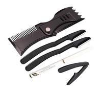 FOMIYES 1 Set Abito per lo stile della barba senza fili modellatura della barba cinghiale stampo che modella la barba modellatore per barba per uso quotidiano di barba p.s Nero