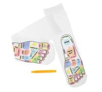 FOMIYES 1 Set Calzini da massaggio illustrati Strumento di rilassamento dei piedi calzini separati a cinque dita strumento di massaggio dei punti trigger calzini per riflessologia plantare