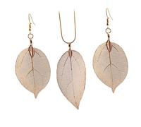 FOMIYES 1 Set Collana Per Orecchini a Foglia Gioielli Per Le Donne Collana Per Le Donne Gioielli Da Donna Eleganti Orecchini L'orecchio Penzola D'oro