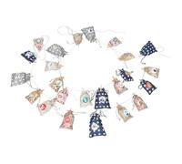 FOMIYES 1 set di calendario dell'avvento con coulisse: sacchetti numerati da appendere per 24 giorni - kit fai da te per il conto alla rovescia di Natale con decorazioni in sacchetti di iuta per