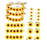 FOMIYES 1 Set fascia del fiore del sole elastico per forcine fermagli per Nozze arredamento girasoli the ritual cerimonia fascia fotografica fascia per ragazza tessuto