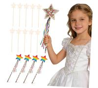 FOMIYES 10 Bacchette Magiche in Legno a Forma di Stella per Progetti Fai da Te, Non Verniciate, E Decorazioni per Feste.