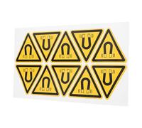 FOMIYES 10 Pezzi Adesivi di Avvertimento Autoadesivi per Campi Magnetici Segnaletica di Sicurezza per Operatori di Macchinari Etichette Adesive Protettive per Attrezzature Industriali