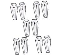FOMIYES 10 Pezzi Brooches For Men Halloween Coffin Pin Vintage Cartoon Style Stylish Clothes Decoration Accessory