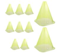 FOMIYES 10 Pezzi Copertura Protettiva per Piantine Verdi in Plastica | Meloni e Piante, Uso in Strutture Agricole e Giardino, Ombreggiatura, Protezione dal Vento, Primavera