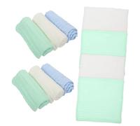 FOMIYES 10 pezzi Mussola Asciugamani Morbidi Additivi Asciugamano per Ragazzo Ragazza e Salviette per Gocciolamento e Pulizia Verdi Blu