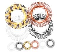 FOMIYES 10 pezzi Pettine Circolare Completo Flessibile in Plastica Elasticizzato per Capelli da Donna Pettine Cerchietto Colori Classici Casual Colore Casuale Colore Casuale