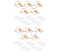 FOMIYES 10 Set Rosari in Legno Croce Beige per Battesimo e Prima Comunione, Sacchetti in Organza e Biglietti, Regali Cattolici per Feste di Gruppo