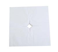 FOMIYES 100 Fogli Copri Cuscino Viso Con Foro Centrale Per Spa Salone Bellezza Hotel Tessuto Non Tessuto Bianco Traspirante e Igienico Per Relax e Comfort