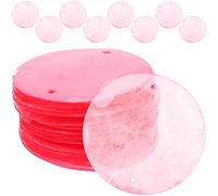 FOMIYES 100 Pezzi Di Fette Di Conchiglia Lucidate - Pendenti Di Conchiglie Di Cozza Piatte E Rotonde Per Acchiappasogni E Creazione Di Gioielli Materiali Artigianali Di Conchiglie