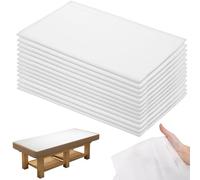FOMIYES 100 Pezzi Lenzuola Monouso per Lettino da Massaggio Non Tessuto Bianco 80x180 Cm, Copertura Igienica per Saloni e Centri Spa, Telo Usa e Getta per Estetisti e Trattamenti