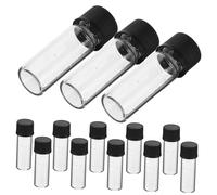 FOMIYES 100 Pezzi Mini Vasi Trasparente con Tappi Vite Contenitori Riutilizzabili e Antisgocciolamento per Essenziali Profumi e Cosmetici Barattoli Compatti per Viaggio e Campioni